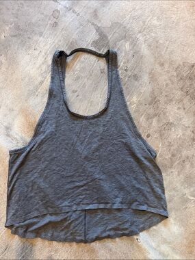lululemon athletica Charcoal Gray Racerback Crop Tank